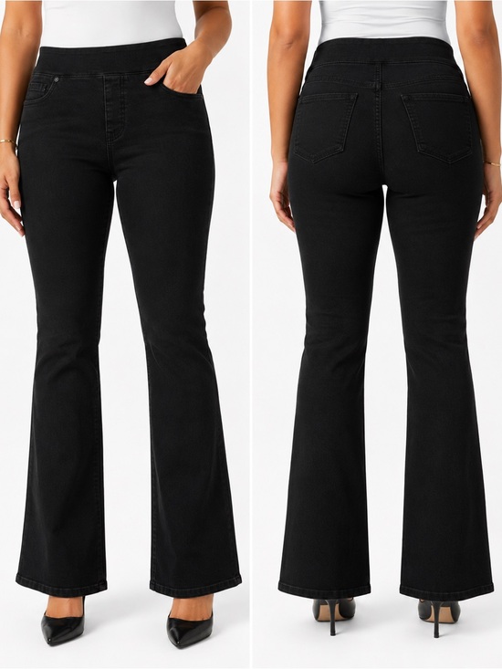 DG2 by Diane Gilman Pants - DG2 by Diane Gilman Black Pull-On Stretch Bootcut Jeans Women’s Small Tall